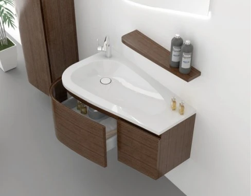LED Mirror Dark Timber Vanity Unit manufacturers